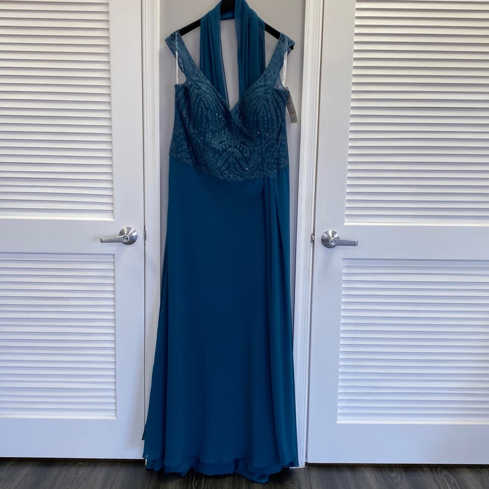 Long formal gown.